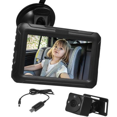 Leftwei 1080p Baby Car Camera with 4.3-Inch Monitor