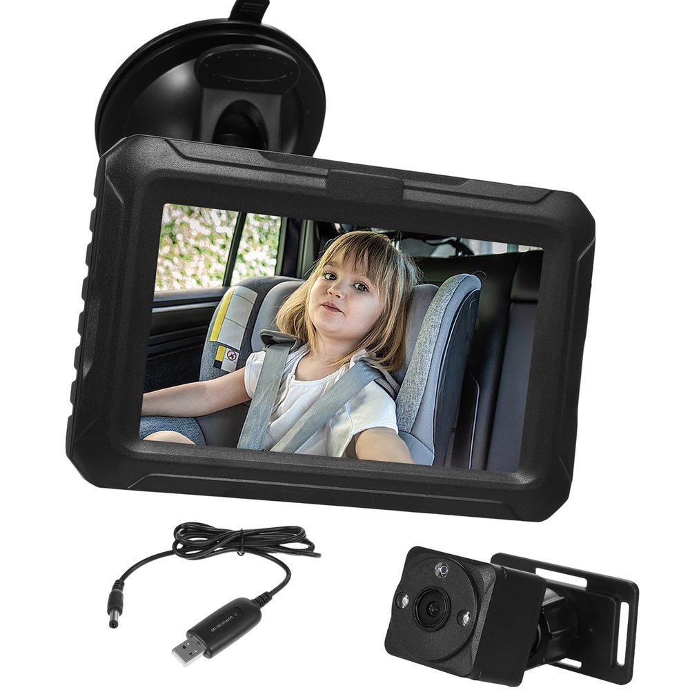 Leftwei 1080p Baby Car Camera with 4.3-Inch Monitor
