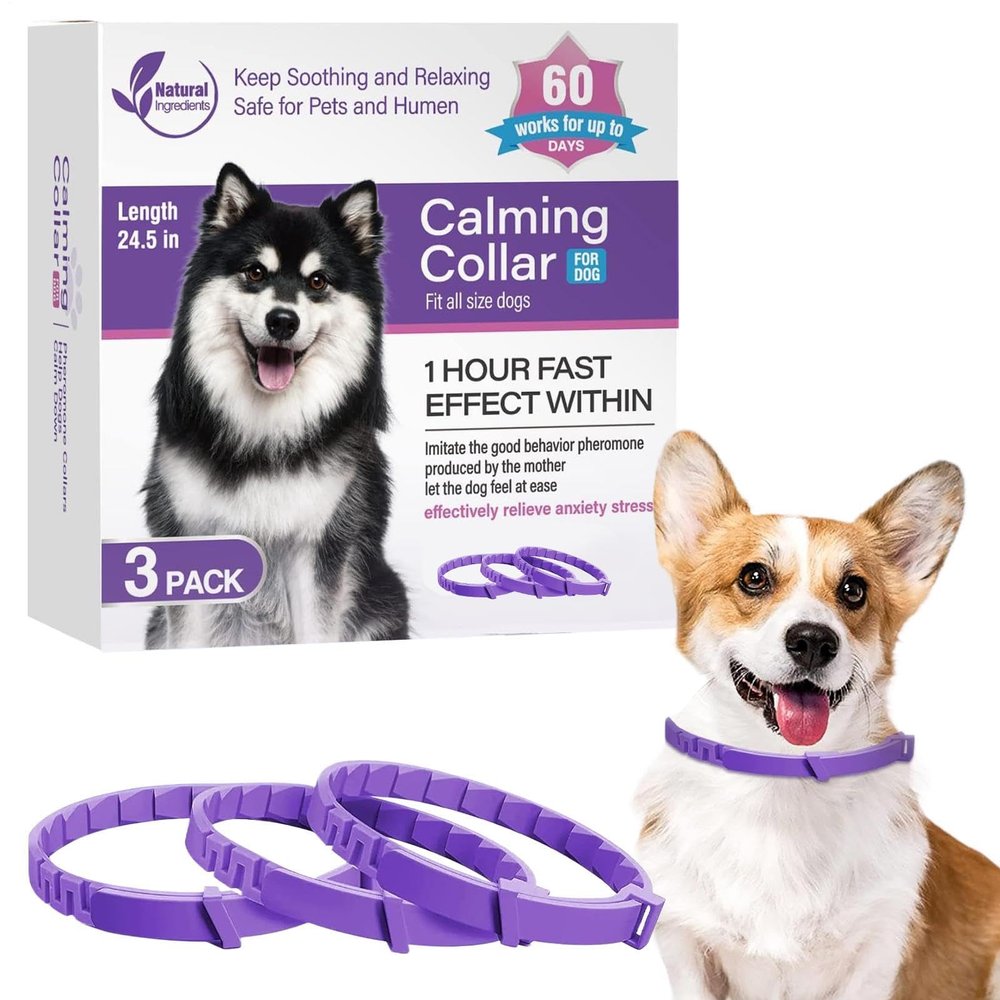 Calming Pheromone Collars for Dogs, 3 Pack