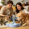 Pet Food and Water Dispenser with 3 Removable Raised Bowls and Automatic Water Bottle view 3