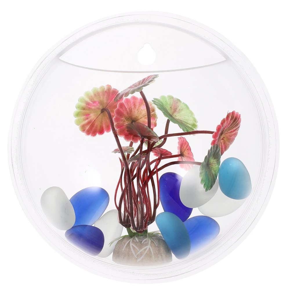 Beaupretty Creative Round Wall-Mounted Acrylic Fish Bowl