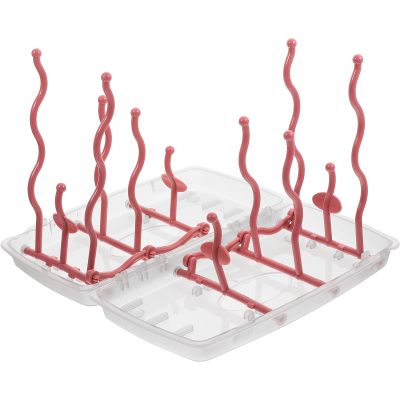 GALPADA Foldable Baby Bottle Drying Rack with Drip Tray