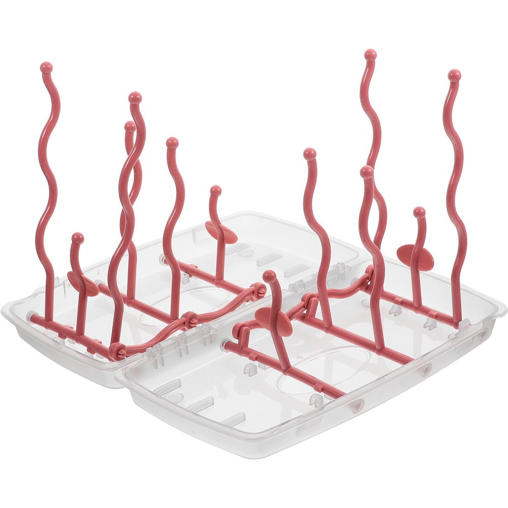 GALPADA Foldable Baby Bottle Drying Rack with Drip Tray
