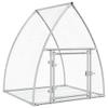 Mhdvray Galvanized Steel Rabbit Hutch 105 x 100 x 120 cm, Stable Outdoor Run for Rabbits, Chickens and Small Animals with Lockable Door view 1