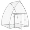 Mhdvray Galvanized Steel Rabbit Hutch 105 x 100 x 120 cm, Stable Outdoor Run for Rabbits, Chickens and Small Animals with Lockable Door view 4