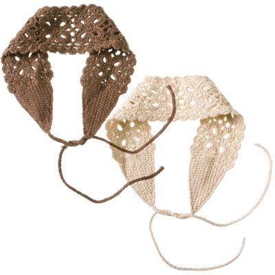 2-Piece Crochet Bandana Headbands for Women and Girls