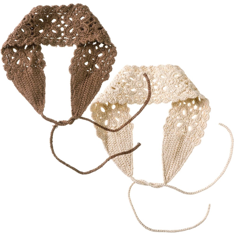 2-Piece Crochet Bandana Headbands for Women and Girls