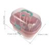 MOBUTOFU Baby Bottle Drying Rack with Removable Drip Tray and Dustproof Storage Box view 2