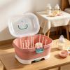 MOBUTOFU Baby Bottle Drying Rack with Removable Drip Tray and Dustproof Storage Box view 4