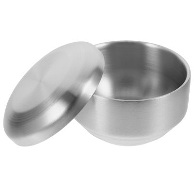 HAKIDZEL Stainless Steel Shaving Bowl with Lid