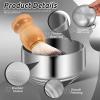 HAKIDZEL Stainless Steel Shaving Bowl with Lid view 3