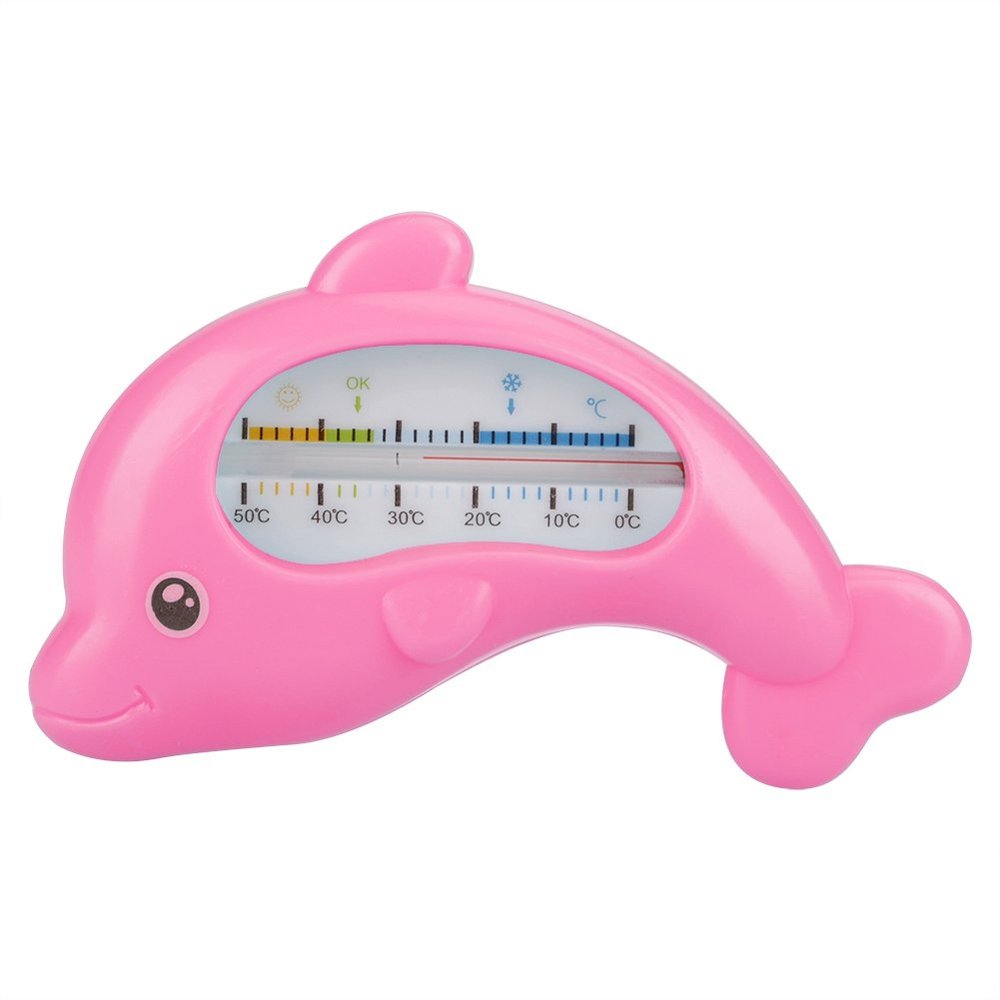BSTCAR Baby Bath Thermometer, Pink Dolphin