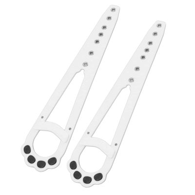 Eminchu Adjustable Cat Lock, Prevents Dog Escape, Comfortable Space, PE-Stainless Steel, 2 Pack (White)