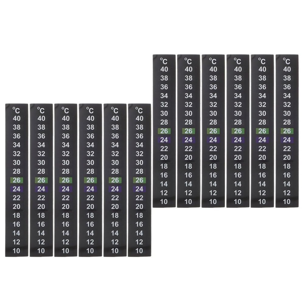 IMIKEYA Self-Adhesive Aquarium Thermometer Stickers - 12 Pack