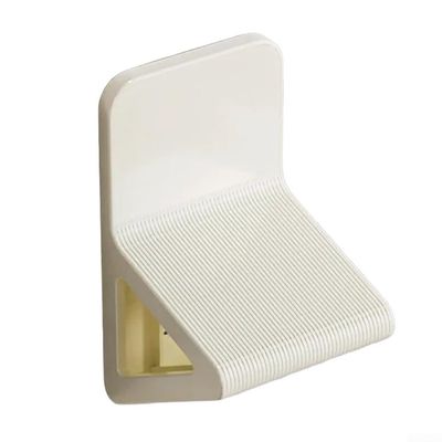 No-Drill Wall-Mounted Shower Footrest with Anti-Slip Surface, White