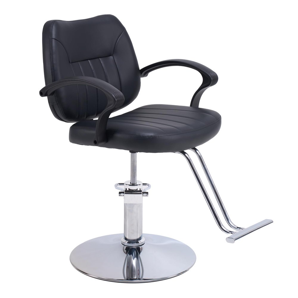Adjustable 360° Swivel Barber Chair for Salon and Home, Black