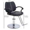 Adjustable 360° Swivel Barber Chair for Salon and Home, Black view 2