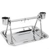 GANCEI Stainless Steel Bird Perch with Removable Tray, 31 x 21 cm view 1