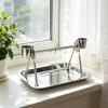 GANCEI Stainless Steel Bird Perch with Removable Tray, 31 x 21 cm view 4