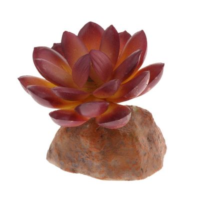 Whtkoph Plant with Resin Base, Reptile Terrarium Ornament, Type 1