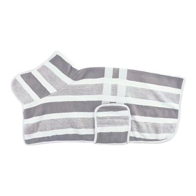 EXQIOUR Quick-Drying Fleece Bathrobe for Pets, Machine Washable