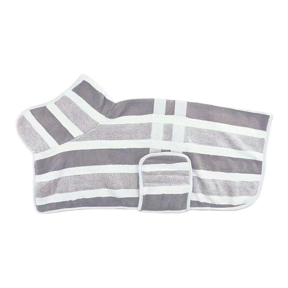 EXQIOUR Quick-Drying Fleece Bathrobe for Pets, Machine Washable