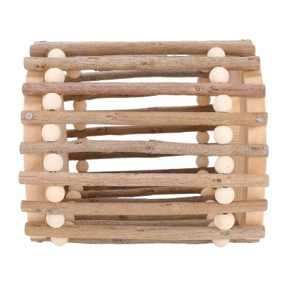 Huairdum Wooden Bird Climbing Ladder with Double-Hole House