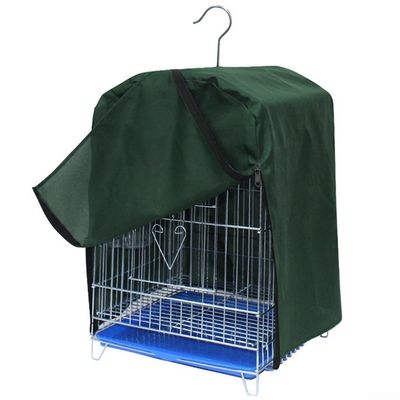 Square Bird Cage Cover with Heat Retention and Light Blocking (Green)