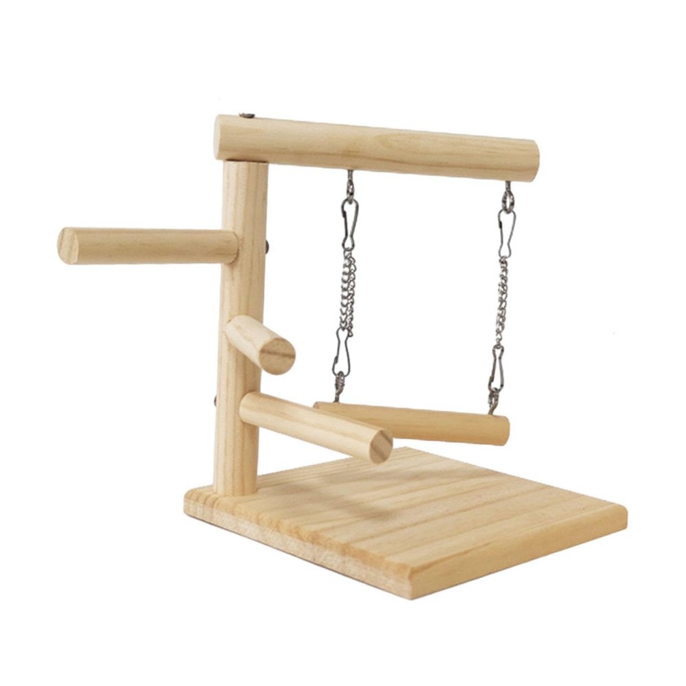 QUILSTM Portable Bird Play Stand, Tabletop Parrot Perch, Style B