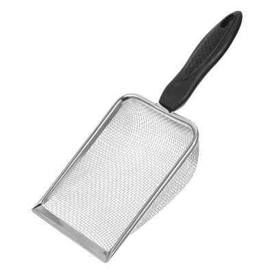 Hemobllo 1-Piece Stainless Steel Sand Cleaner for Reptiles with Fine Sieve and Ergonomic Handle