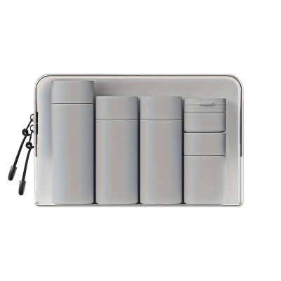 ZHSOAO 6-Piece Travel Bottle Set for Shampoo, Lotion and Cream, Gray