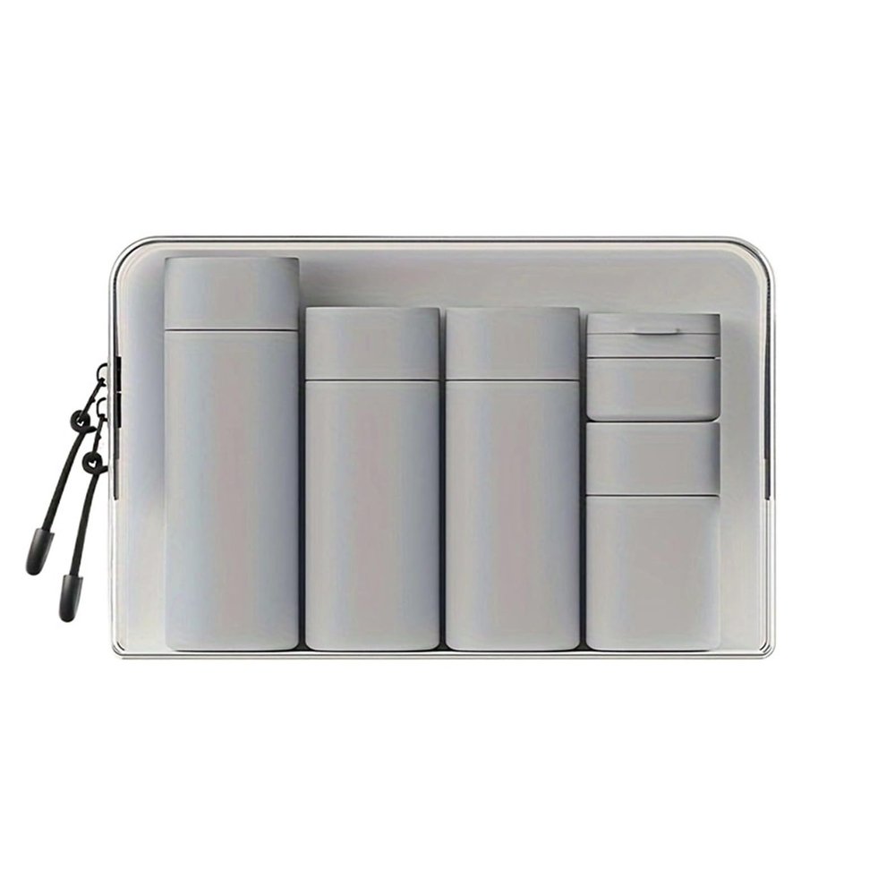 ZHSOAO 6-Piece Travel Bottle Set for Shampoo, Lotion and Cream, Gray