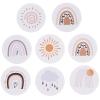 8-Piece Rainbow-Shaped Wooden Drawer Handles with Screws view 1