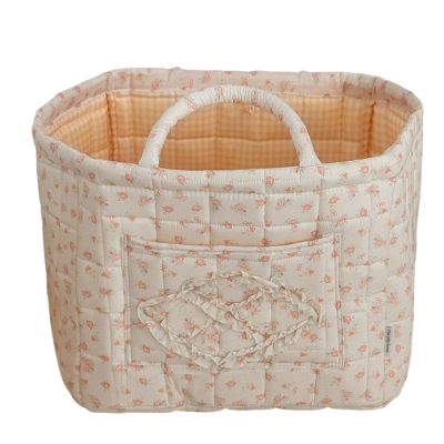 Rose Small Flower Broken Storage Basket, Fabric Home Storage Basket, Hand-Carry for the Car (Style 2)