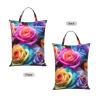 Large Washable Travel Laundry Bag with Rainbow Roses view 2