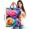 Large Washable Travel Laundry Bag with Rainbow Roses view 3
