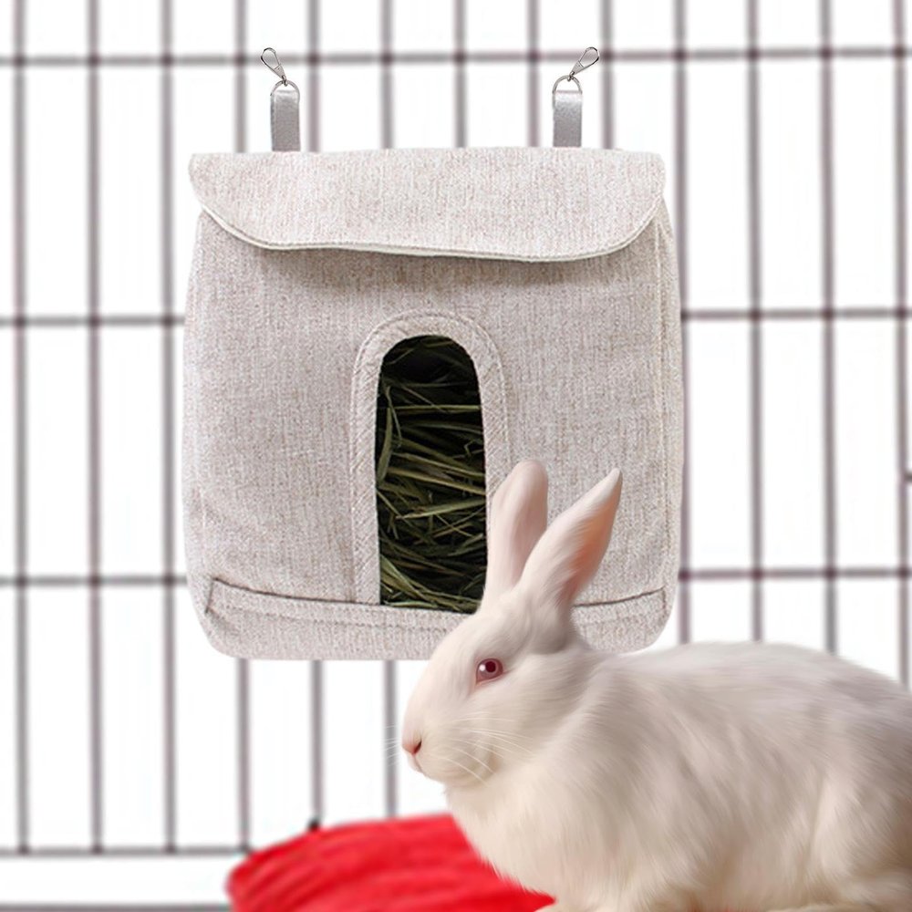 Rabbit Hay Feeder Bag - Adjustable Hay Dispenser