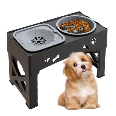 Elevated Dog Bowl, Height-Adjustable, Leak-Proof Water Dispenser