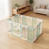 JISADER 90 cm Puppy Playpen, Modular PP Exercise Pen with Door, 103 x 70 cm, Green/White view 2