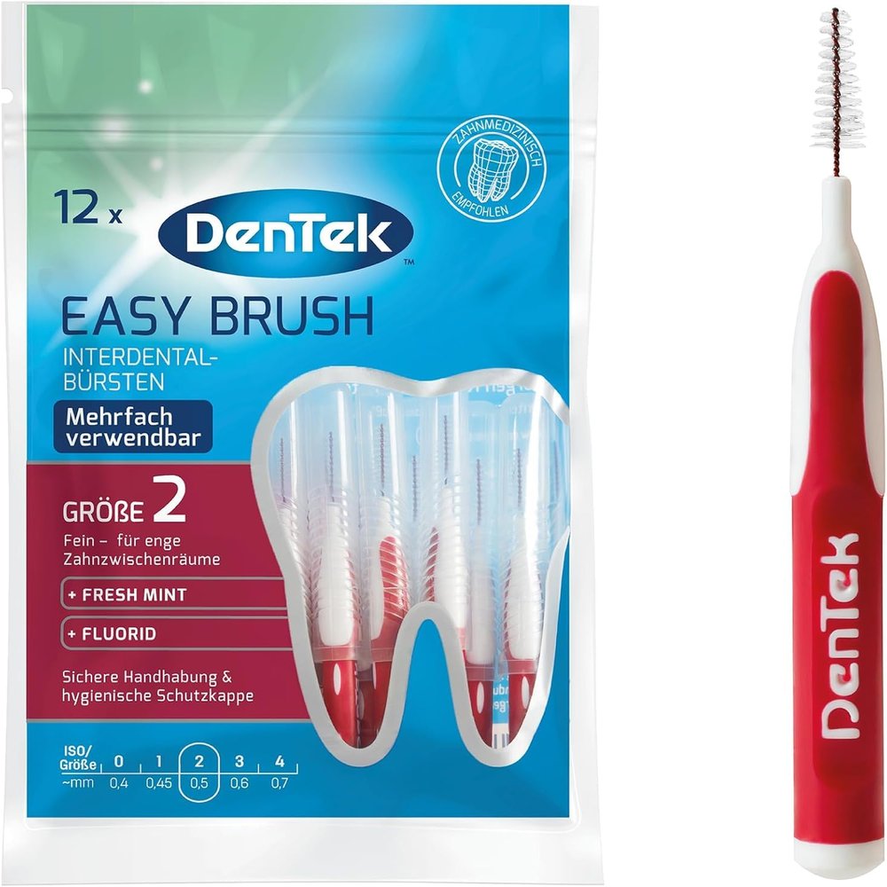 DenTek Easy Brush Size 2 (12 pcs) - Interdental Brushes