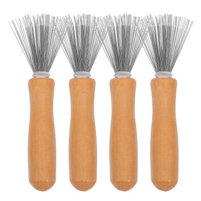 Baluue 4-Piece Comb Cleaning Rakes and Metal Hair Removal Tools