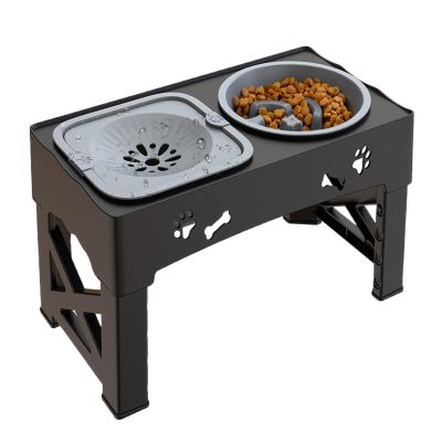 Elevated Dog Bowl with Adjustable Height and Leakproof Water Dispenser