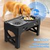 Elevated Dog Bowl with Adjustable Height and Leakproof Water Dispenser view 2