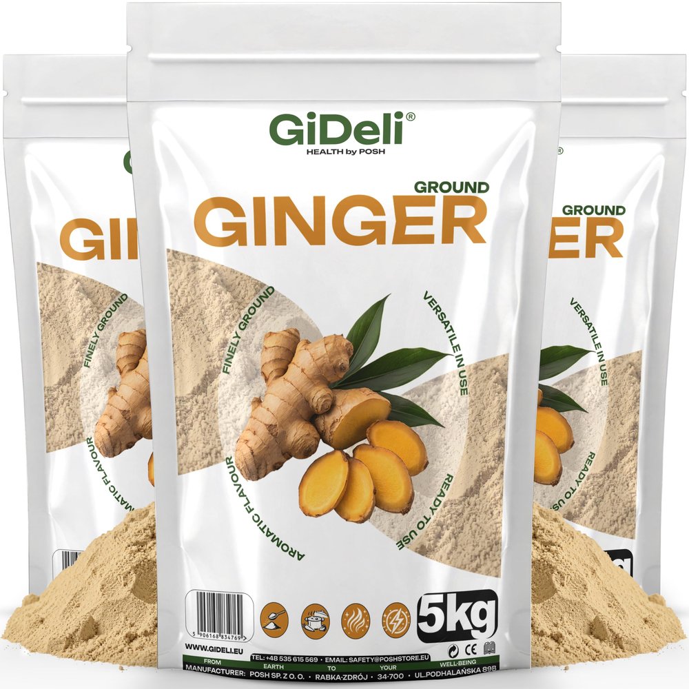 GiDeli Ground Ginger Powder 15 kg, 3 Bags
