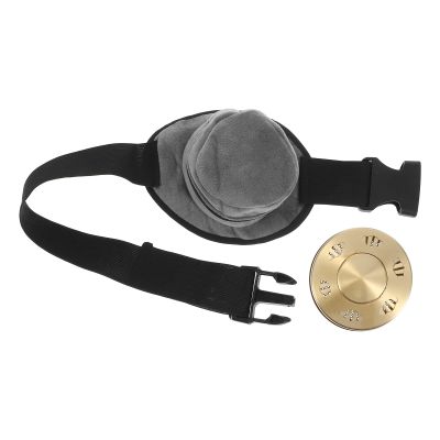 ADOCARN Portable Velvet-Covered Moxibustion Brass Heat Box with Adjustable Straps