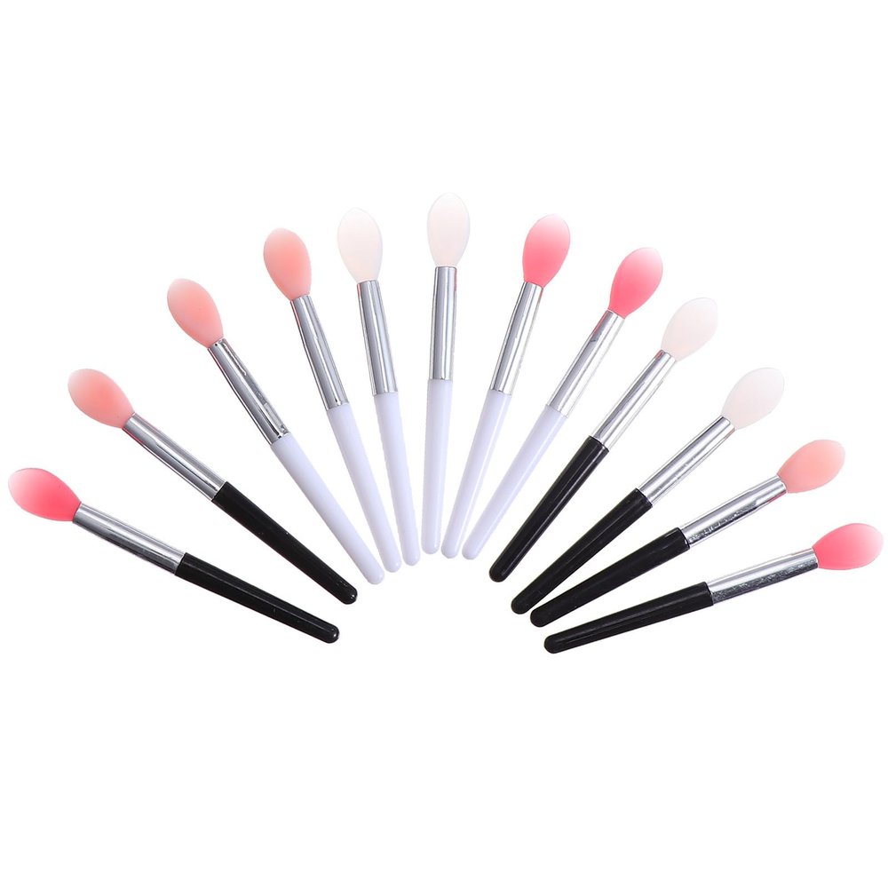 ibasenice 12-Piece Silicone Lip Mask Brushes, Random Color