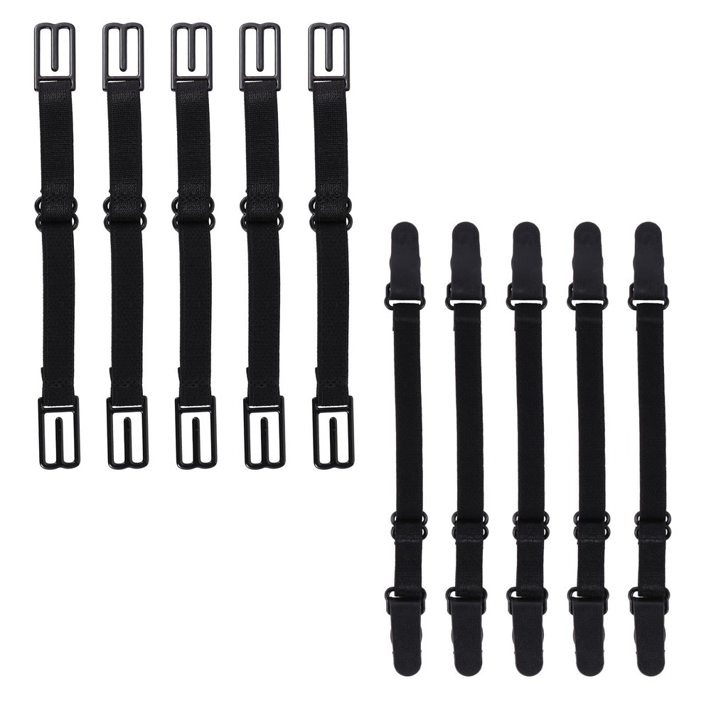 Abaodam 10-Pack Black Adjustable Dacron Ear Loop Extenders
