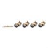 4 Brass Casters, 360° Silent-Bearing Heavy-Duty Furniture Casters for Sofas, Tables and Shelves, Gold/Black, 26 mm Diameter, with Screws view 2
