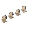 4 Brass Casters, 360° Silent-Bearing Heavy-Duty Furniture Casters for Sofas, Tables and Shelves, Gold/Black, 26 mm Diameter, with Screws view 3