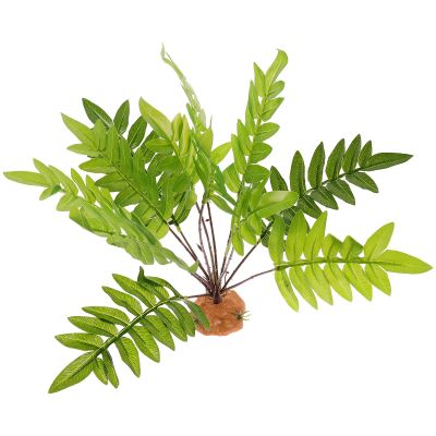 KJHBV Realistic Plastic Reptile Hiding Plant with Weighted Base